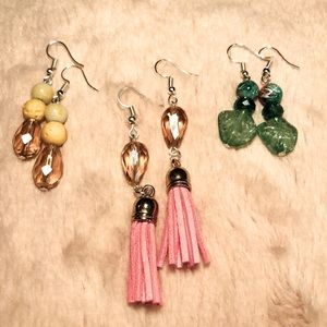 3/ $20 Set of 3 hand Crafted earrings